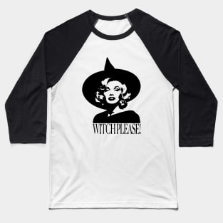 Marolyn Monroe Witch Please - Classic Quote Graphic Halloween Baseball T-Shirt